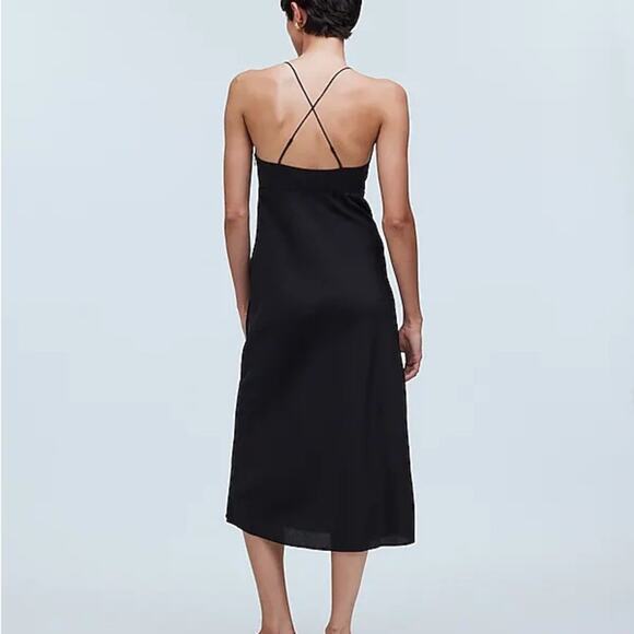 Madewell The Layton Midi Slip Dress in true black Size 0 - Picture 10 of 10